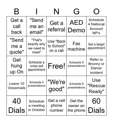 Phone Block Bingo Card