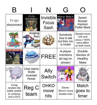 Worlds 2023 VGC Bingo Card
