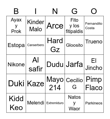 THE MOTHERFUCKING Bingo Card