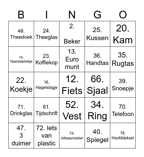 Levend Bingo Card