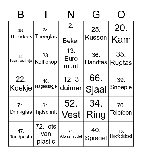 Levend Bingo Card