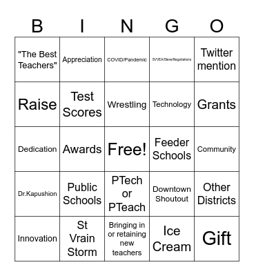 Convocation Bingo Card