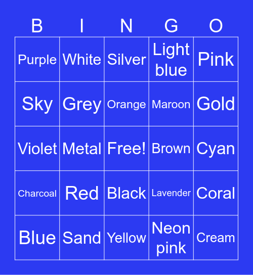 ColorBingo Card