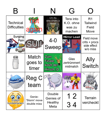 Summer Jam 2023 - VGC Stream Bingo Card