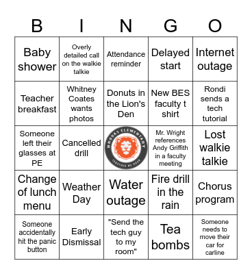 BES BINGO Card