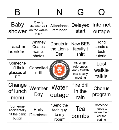 BES BINGO Card