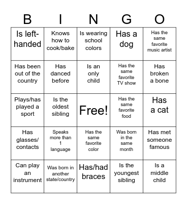 Icebreaker Bingo: Find Someone Who Bingo Card