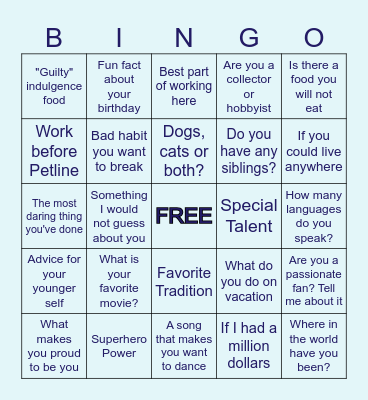 Collaboration Trivia Bingo Card