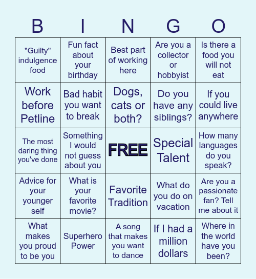 Collaboration Trivia Bingo Card