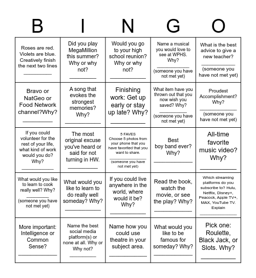 THE ULTIMATE GTKYB BINGO Card