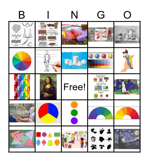 ART VOCABULARY Bingo Card