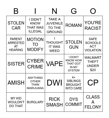 2023-2024 SCHOOL YEAR Bingo Card