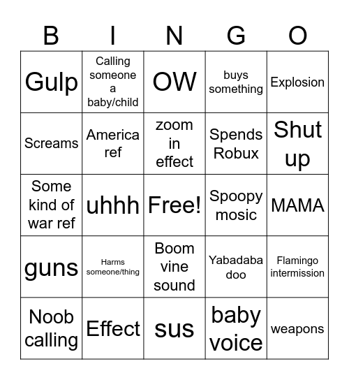 Flamingo Bingo Card Bingo Card