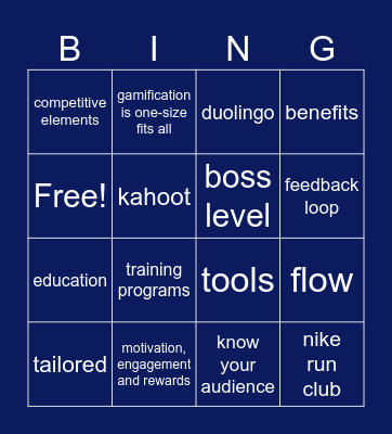 BINGOFICATION Bingo Card
