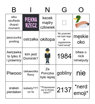 awizawka bingo Card