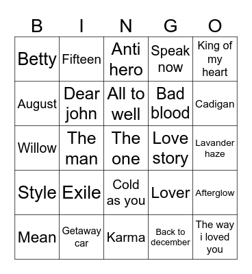 Only_way1 bingo Card
