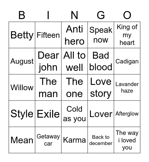 Only_way1 bingo Card