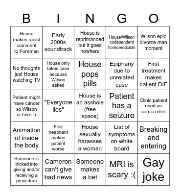 House Bingo :) Bingo Card