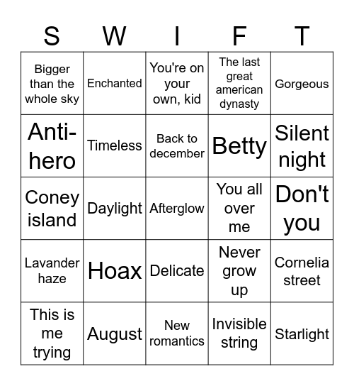 Micabustamant16 Bingo Card