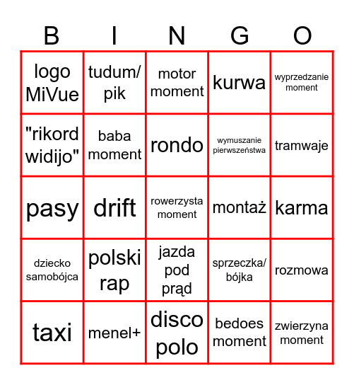 STOP CHAM BINGO Card