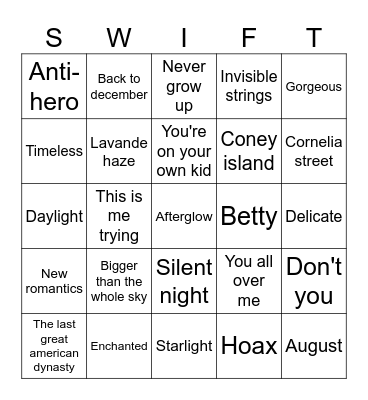 Micabustamant16 Bingo Card