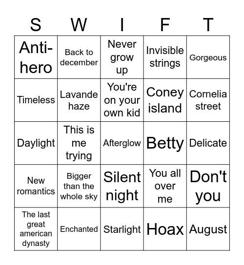 Micabustamant16 Bingo Card