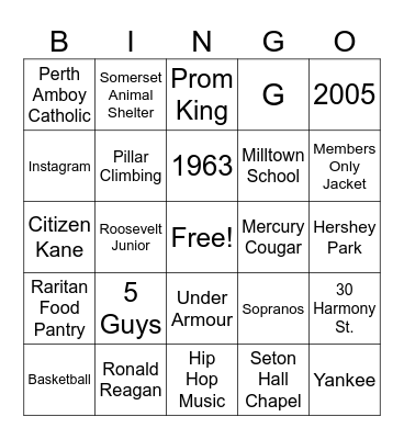 Christopher & Ethan Bingo Card