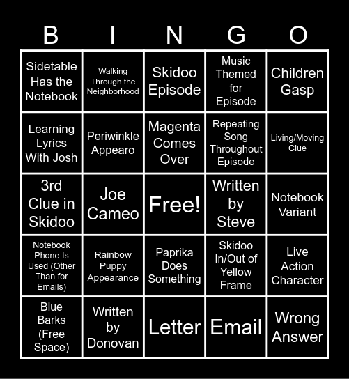 BC&Y Bingo Card