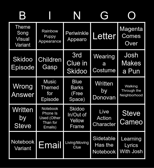 BC&Y Bingo Card