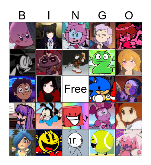 Favorite Character Bingo Card