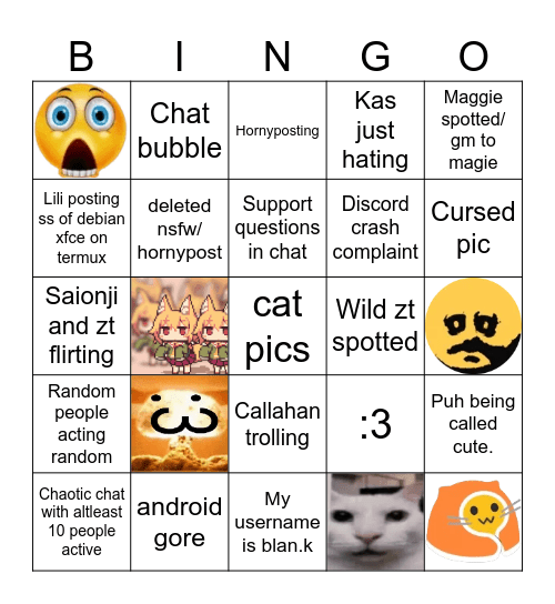 Bingodetta Bingo Card