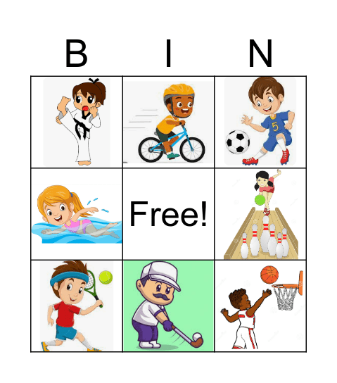 Sports Bingo! Bingo Card