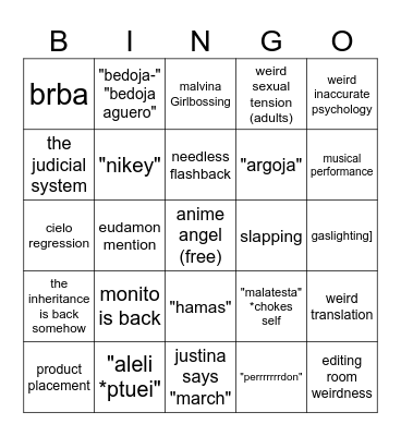 CASI Bingo Card