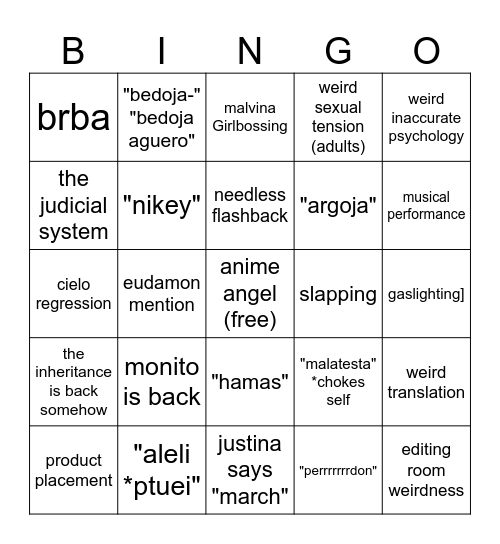 CASI Bingo Card