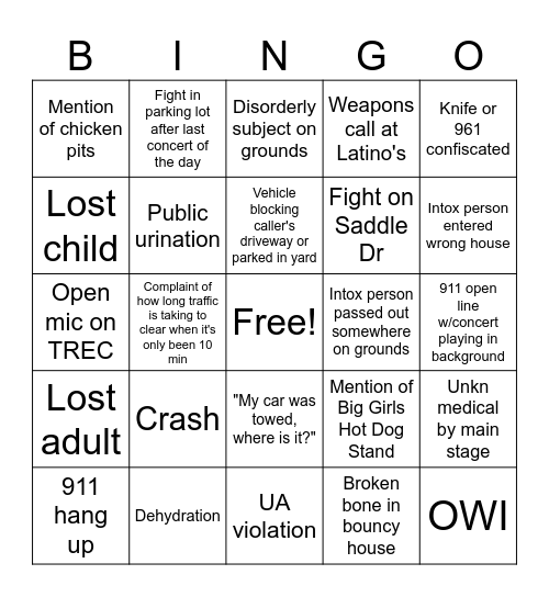 A4A Bingo Card