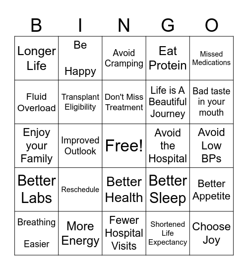 Life is a Beautiful Journey! Bingo Card