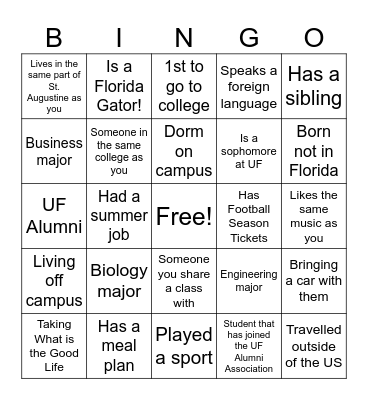 Ice Breaker Bingo Card