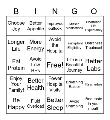 Life is a Beautiful Journey! Bingo Card