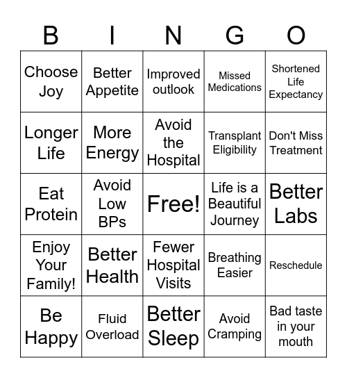 Life is a Beautiful Journey! Bingo Card