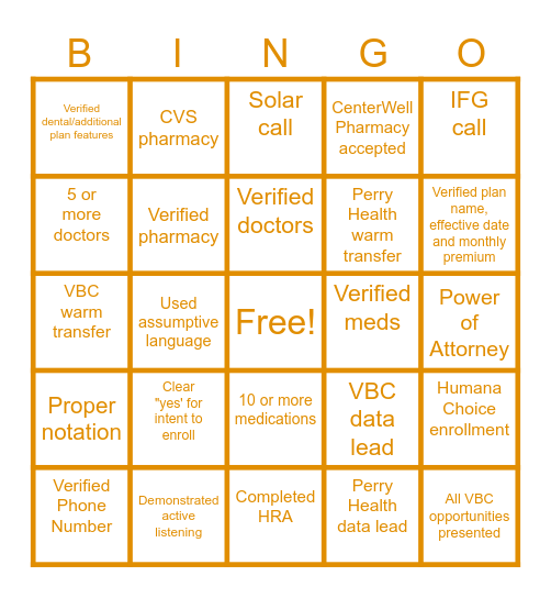 SUNFIRE SERVICES BINGO 1 Bingo Card