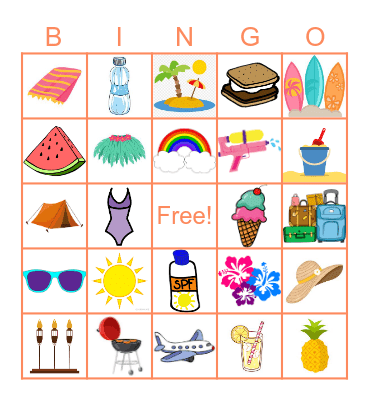 GoFi Summer Bingo Card