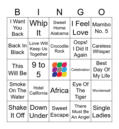 Intros / First 40 / Name That Tune Bingo Card