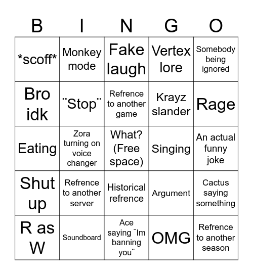 Krill Nations Bingo Card