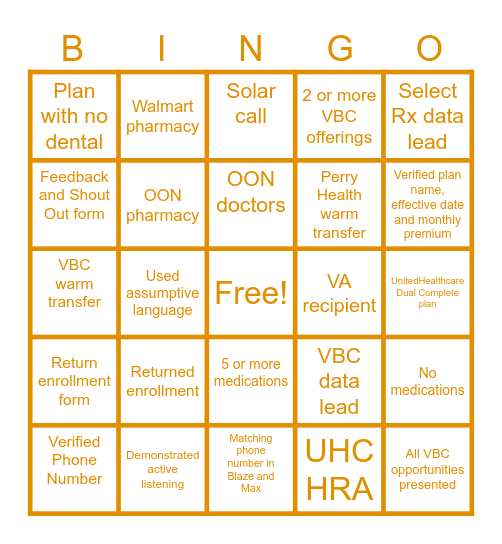 SUNFIRE SERVICES BINGO 2 Bingo Card