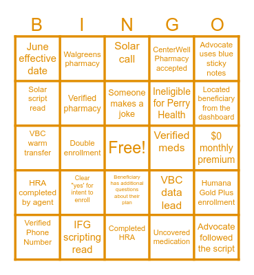 SUNFIRE SERVICES BINGO 3 Bingo Card