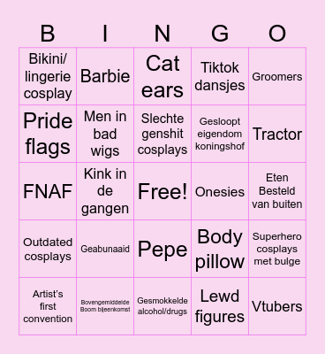 Abunai 2023 Bingo Card