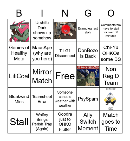 VGC World Yokohama Bingo Card