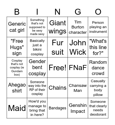 Otakuthon 2023 BINGO Card