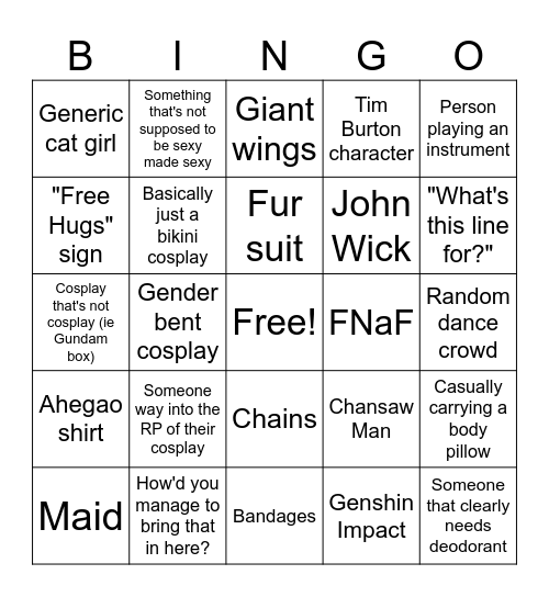 Otakuthon 2023 BINGO Card