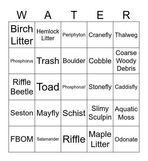 Stream Bingo Card